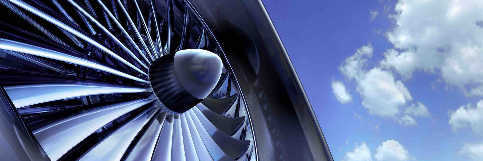 Aircraft turbine close-up