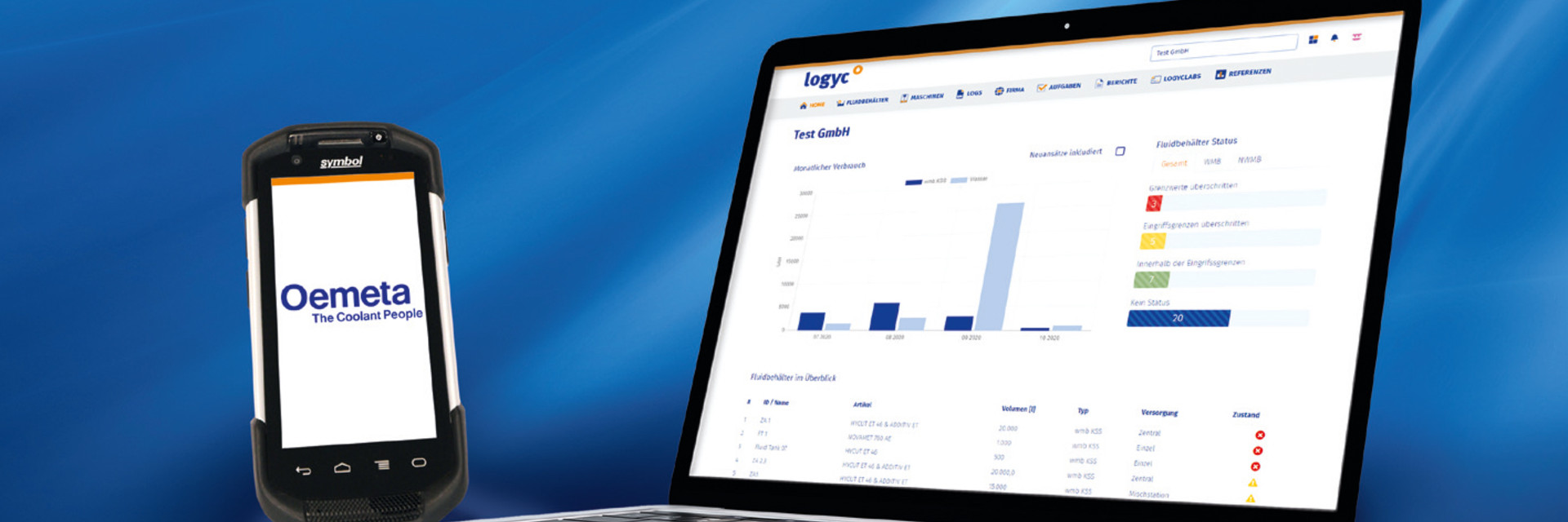The logyc app runs on laptops and smartphones