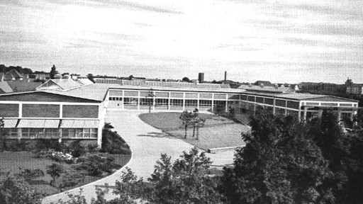 View of a factory site in 1952