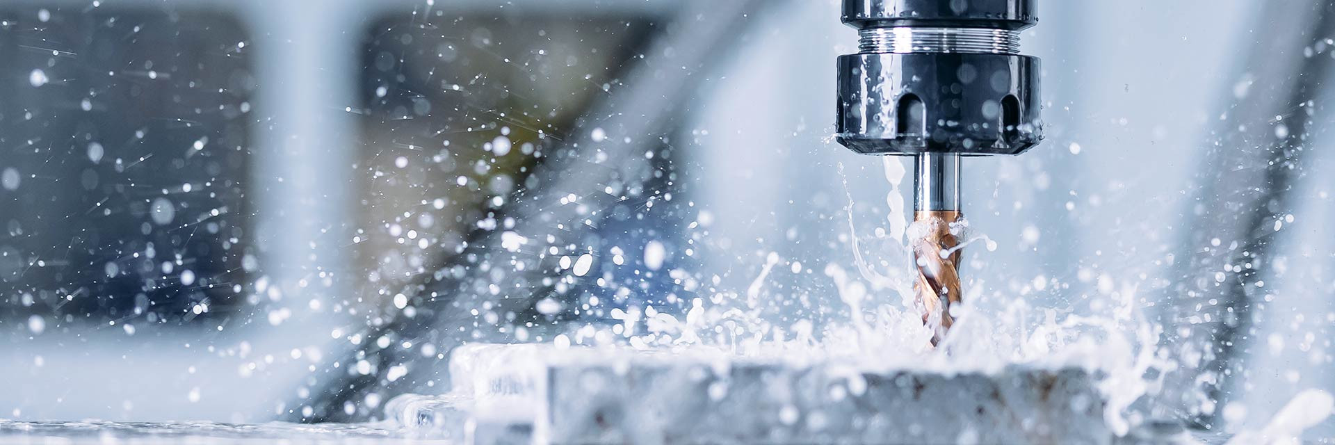 Metalworking fluid in use during drilling