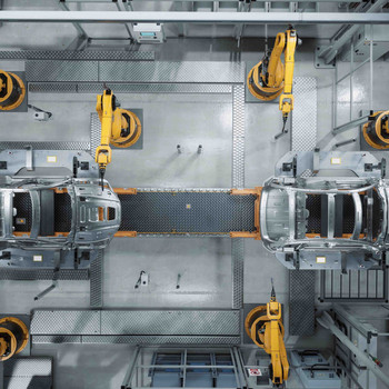 Engine production in a modern car factory