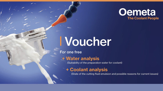 Voucher for water and coolant analysis
