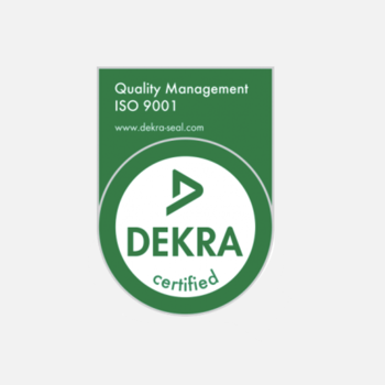 ISO 9001 seal from DEKRA