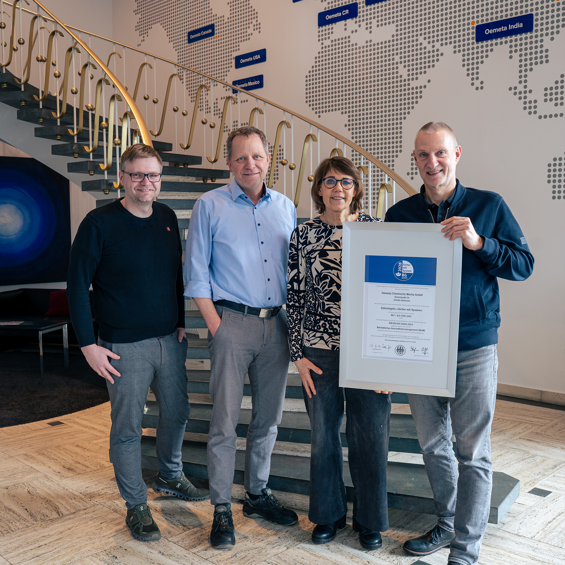 Certificate presentation at Oemeta